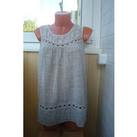 Блузка с ажурной кокеткой Италия 46-48-50