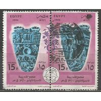 Египет. День почты. 1986г. Mi#1012-13.