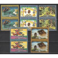Марки СССР. 1988г. Мультфильмы  (пары)