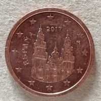 Испания 2 евроцента 2017 год, KM# 1145