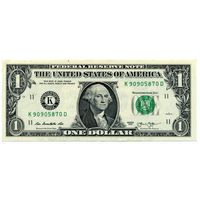 1 доллар 2013 K