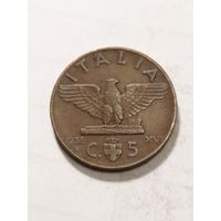 Италия 5 сентизим 1938