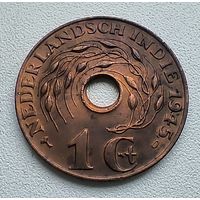 Голландская Индия 1 цент, 1945 D   1-4-28