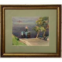 Доморад В.А. Акварель. Размер с рамой и паспарту 44,5х39 см.