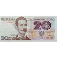 Werty71 Польша 20 злотых 1982 UNC банкнота