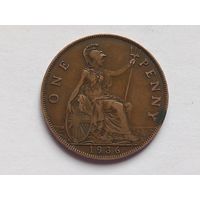 Великобритания 1 пенни 1936 г.