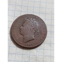 Пол пенни 1826 года