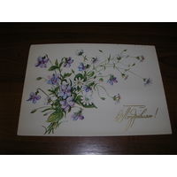 Поздравляю Цветы Гасиева 1984 год чистая