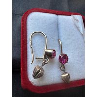 Серьги ссср серебро 875
