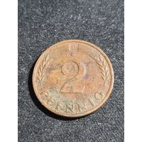 ФРГ 2 пфеннига 1962 D
