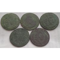Лот медных грошиков ГВ