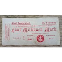 Werty71 Германия Веймар 5000000 марок 1923 банкнота 5 миллионов гроссгельд Франкенталь