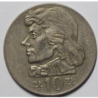 Польша, 10 злотых А.Б. Костюшко, 1972 год