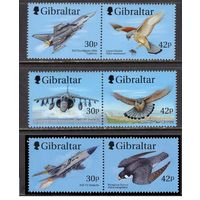Гибралтар 1999 MNH Авиация  Самолёты ВВС и фауна хищные птицы //Н