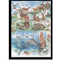 2025 Чехия 1323-1326 Европейская фауна. Звери и зверята Блок **