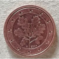 Германия 2 евроцента, 2010 г. отметка мд "D" Мюнхен, KM# 208