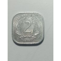 Восточные Карибы 2 цента 1984 года .