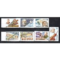 Космос Вьетнам 1986 год серия из 7 б/з марок