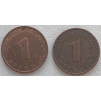Германия 1 пфенниг 1971 г. G. Цена за 1 шт.