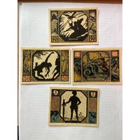 50-50-50-100 пфенигов (нотгельды) Германия г.Ксантен -1402