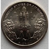 США 1 доллар 2025 г. Американские инновации. Штат Флорида. Мыс Канаверал D + P. Цена за 1 шт.