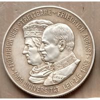 Саксония 2 марки 1909.500 лет Лейпцигскому университету