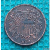 США 2 цента 1868 года. Предложи свою цену или обмен!