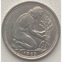Германия 50 пфеннигов 1983 г. D