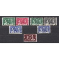 24.BrKS. Великобритания. Колонии. Коронация Георга VI и Елизаветы. Великобритания,  Мальта,  Гибралтар.  Сборный лот. 1937 г. 3 полных серий. MNH.