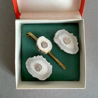 Запонки и зажим для галстука. Рог оленя, винтаж