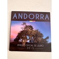 Андорра 2015 год. Официальный Годовой набор Евро монет. BU Буклет. Блистер.