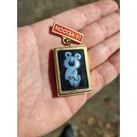 Значок олимпийский мишка, олимптада 80, редкий, распродажа коллекции, 3 д