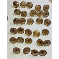 Пуговиц малые 15 мм.  29 шт . .Вооруженных сил СССР .