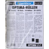 Листы для банкнот на 3 ячейки Leuchtturm Optima 3C. Пачка 10 шт. Германия