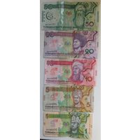 Туркменистан Комплект 1,5,10,20,50 манат 2017-2020г.г.