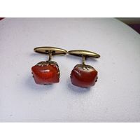 С рубля без мц. запонки СРС5 сЗвезда875пр. длина 2.5см. камень 1.2х0.9см.