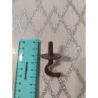 Вешелка-крючок, винтаж, латунь