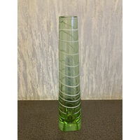 Ваза цветное стекло белые нити завод Неман БССР