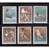 Югославия-1972,(Мих.1451-1456) , ** , Спорт,  ОИ-1972, (полная серия),