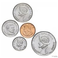 Панама набор монет 1, 5, 10, 25, 50 сентесимо, UNC. Индеец. Конкистадор. Предложи свою цену или обмен!