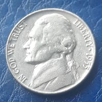 5 центов  1955 D США Джеферсон