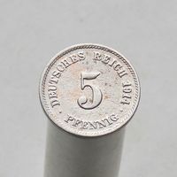Германия 5 пфеннигов 1914 F