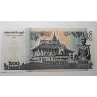 Камбоджа, 200 риелей 2022 г. UNC.