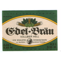 Этикетка пива Gvel-Brau Германия П761