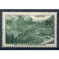 Франция - 1937г. - Горы, ландшафт, открытие дороги - 1 марка - полная серия, MH [Mi 372]. #2-Fr-63-KB-1