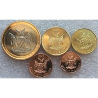 Намибия. набор 5 монет 10, 20, 50 центов 1, 5 долларов 2025 год