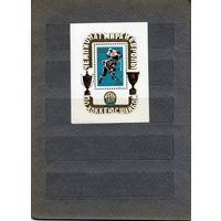 СССР, 1973,Чемпионат** мира и Европы по хоккею почт. блок чистая
