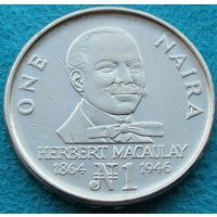 Нигерия. 1 найра 1991 год  KM#14
