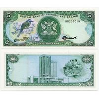 Тринидад и Тобаго. 5 долларов (образца 1985 года, P37c, UNC)