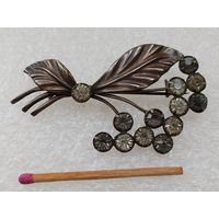 Брошка "Черёмуха". серебро, 875